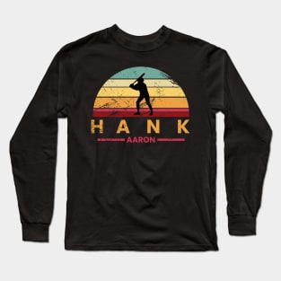 Hank Aaron vintage style Long Sleeve T-Shirt